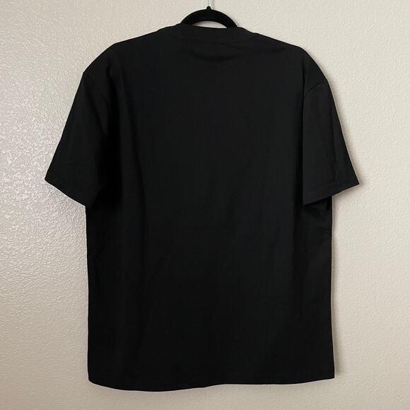 Loewe Shirt Mens Medium Black Embroidered Logo T-Shirt Midweight Cotton Designer - Picture 9 of 12